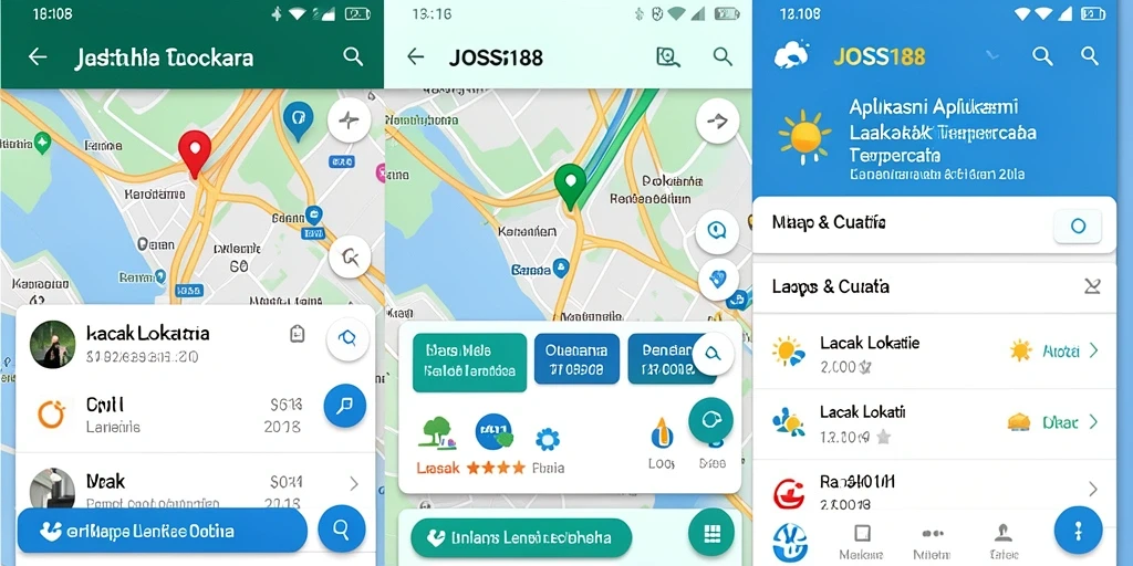 Antarmuka JOSS188 menampilkan peta interaktif dengan fitur pelacakan lokasi yang akurat.