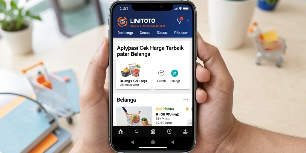 Tampilan antarmuka aplikasi Cek Harga LINITOTO yang user-friendly.