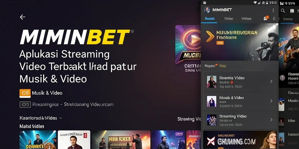 Antarmuka MIMINBET yang mudah digunakan untuk Streaming Video.