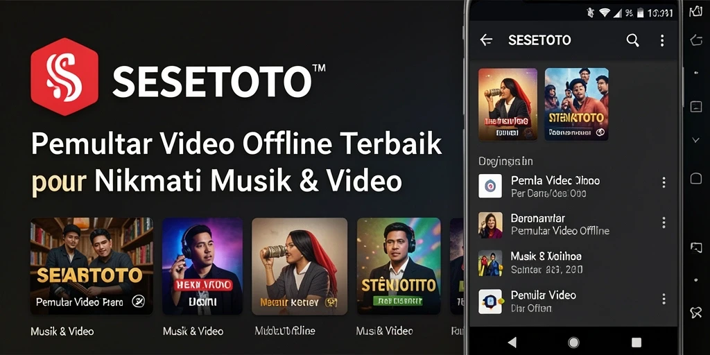 Screenshot SESETOTO menampilkan antarmuka Pemutar Video Offline yang intuitif dan menarik.